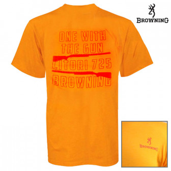 Browning One With The Gun T-Shirt (L)- Orange