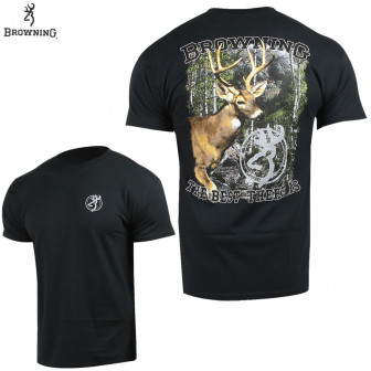 Browning Deer Stamp T-Shirt (L)- Black