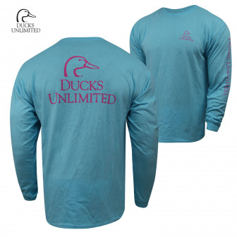 Ducks Unlimited DU Logo Long-Sleeve Crew (XL)- Pool