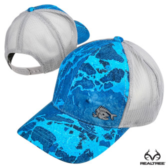 Realtree Bonefish Meshback Cap- Wav3 Provence Blue