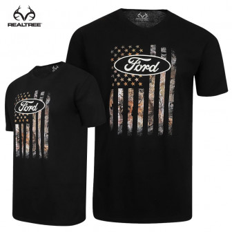 Ford Realtree Flag T-Shirt - Black/Realtree Edge