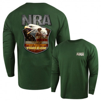 NRA Protecting Long-Sleeve Crew - Forest Green