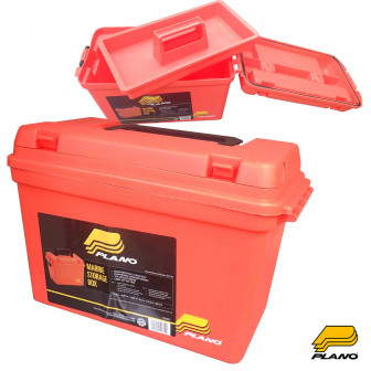 Plano Deep Marine Storage Box w/Tray (15"x8"x10")- Orange