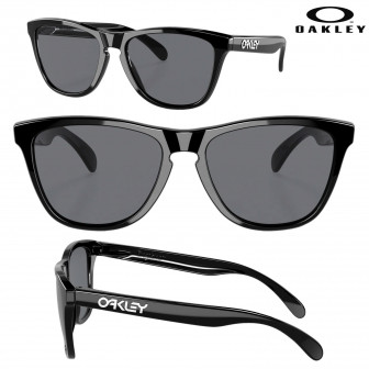 Oakley Frogskins Sunglasses- Polished Black/Grey