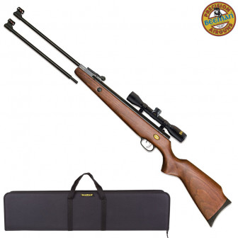 Beeman Grizzly X2 Dual Caliber (.177/.22 cal) Air Rifle Combo w/Case- Hardwood- Refurb