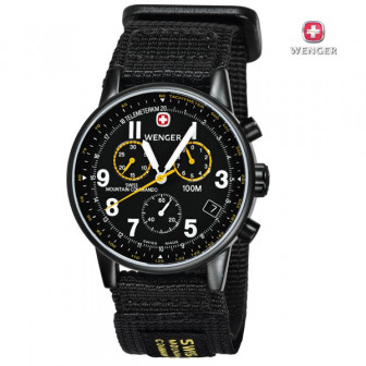 Wenger SA Watch* Swiss Mountain Commando Chrono Black