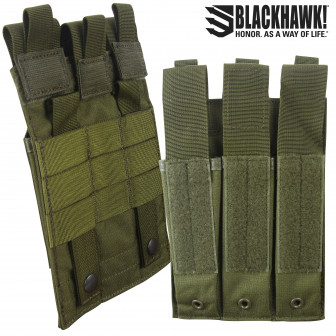 Blackhawk MOLLE Triple MP5/SMG Mag Pouch- Olive Drab