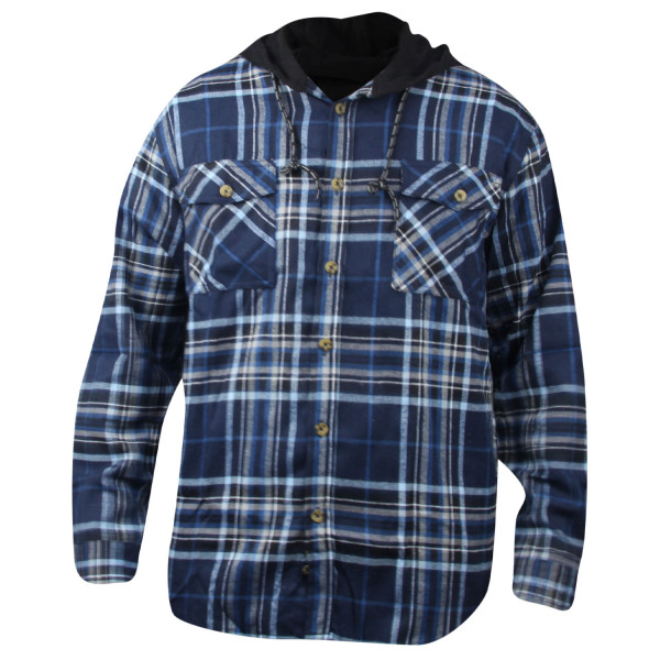 Rugged Exposure Hooded Flannel Shirt (M) - Outdoor Activity Shirts ...