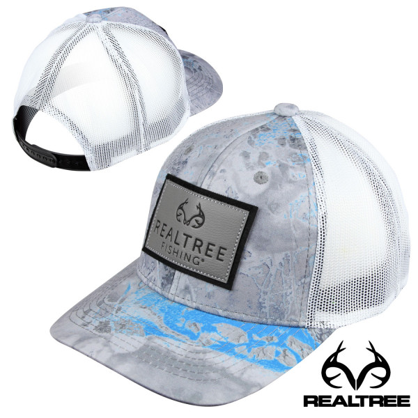 Realtree Fishing Leather Patch Mesh Back Cap