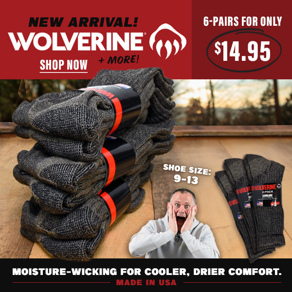 Step into Savings: 70 % Off Wolverine Socks!