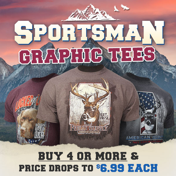 Sportsman's Tees: Buy 4 or more and $6.99 each