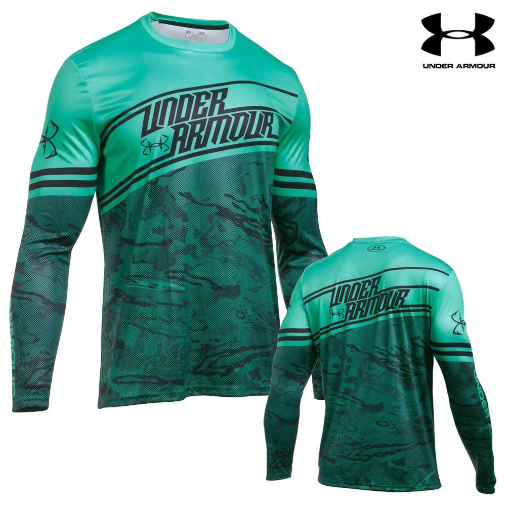 Under Armour Fishing Jersey L/S Crew (L)- Green