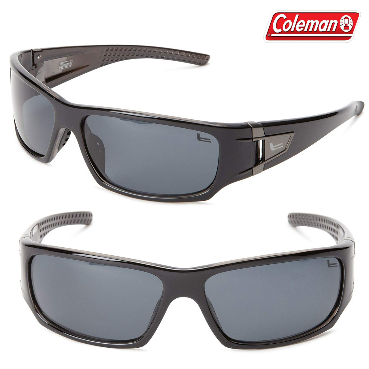 Coleman Grizzly Polarized Sunglasses- Black/Smoke