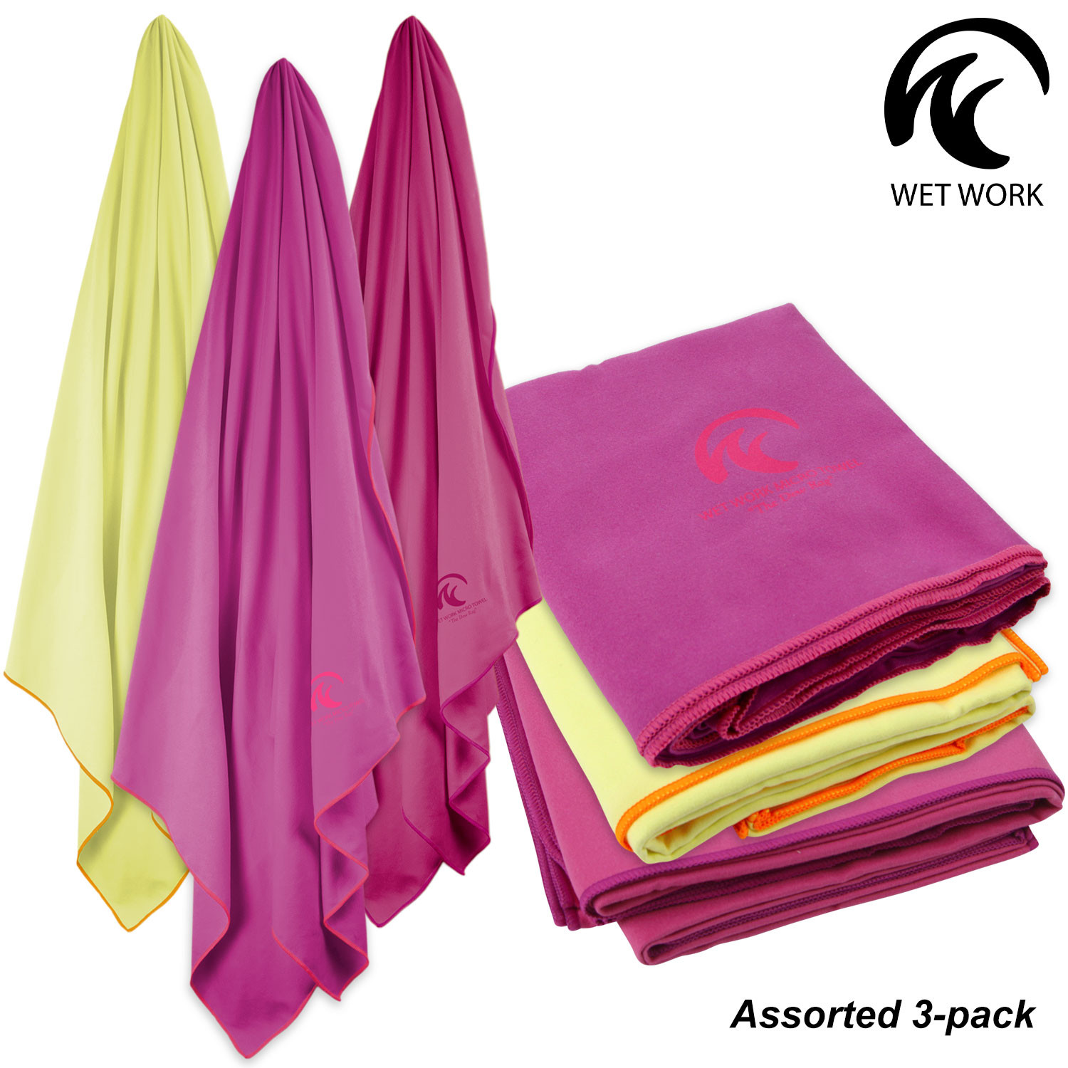 3-PACK: Wet Work Dew Rag Microfiber Towels - XL (60x36)