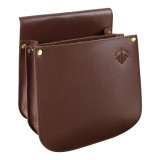 Wabash Tannery Leather Shell Bag- Brown