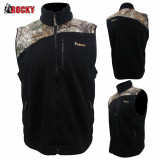 Rocky Full-Zip Fleece Vest - Black/Realtree Xtra