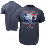 Molon Labe Land of the Free T-Shirt - Heather Navy