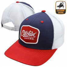 Catchin' Deer Dashboard Mesh Back Cap- Red/White/Blue