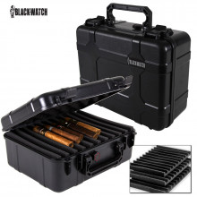 Blackwatch 40-ct Travel Humidor- Dark Ops Blk