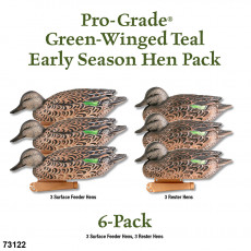 Avery GHG Pro-Grade Green-Winged Teal/Hen Decoys (Pk/6)