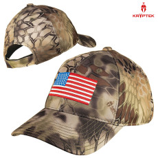 Kryptek Highlander Flag Performance Cap- Kryptek Highlander/RWB