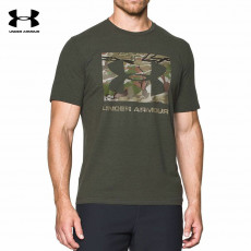Under Armour Camo Knockout T-Shirt (L) -Artillery Green/RR Barren