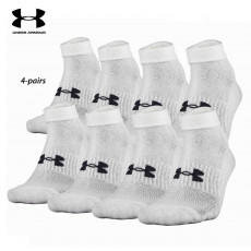 UA Socks: 4-PAIR All Season Performance Lo-cut IRREG (L)- White