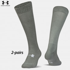 UA Socks: 2-PAIR HeatGear Tactical Boot (L) Foliage Green