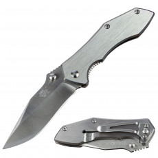 Sanrenmu Ethos Drop Point Folding Knife- Stainless Steel