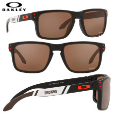 Oakley Holbrook Cleveland Browns 2021 Sunglasses- Matte Black/Prizm Tungsten